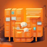 Server and application management with orange colors 40318